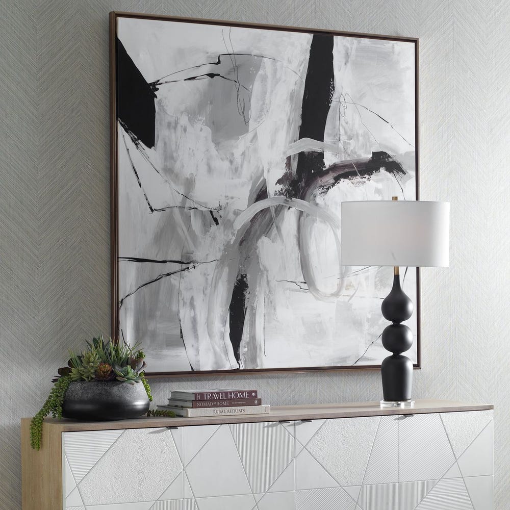 Ember Veil 56 in. Framed Canvas