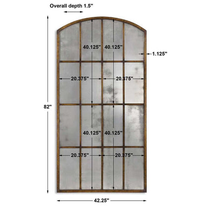 Sebato 82 in. Oversized Arch Mirror - Bronze