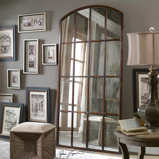 Sebato 82 in. Oversized Arch Mirror - Bronze