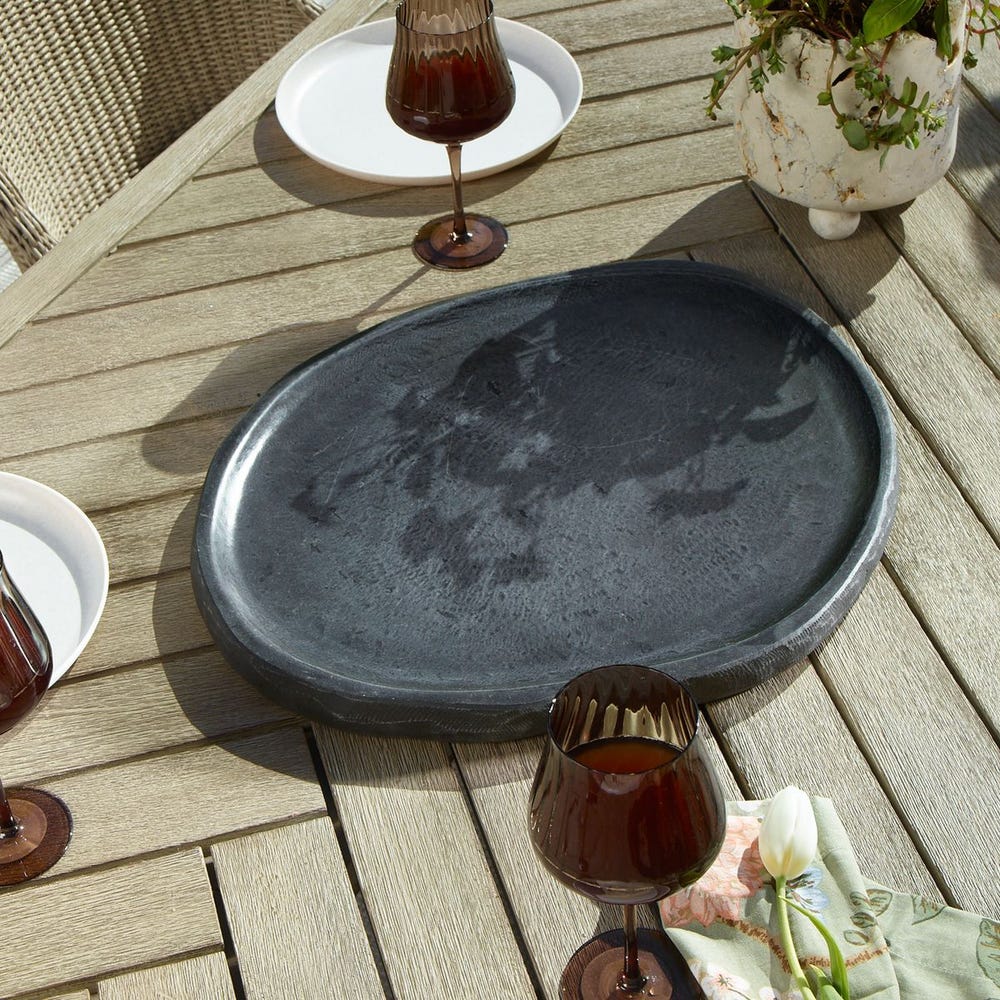 Flegrei Solid River Stone Outdoor Tray