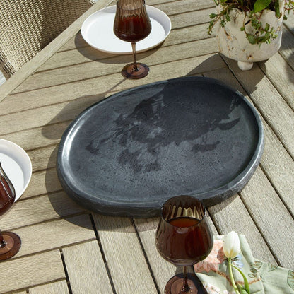 Flegrei Solid River Stone Outdoor Tray