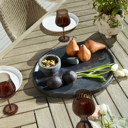 Flegrei Solid River Stone Outdoor Tray