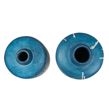 Cirò Glass and Concrete Outdoor Vase - Set of 2