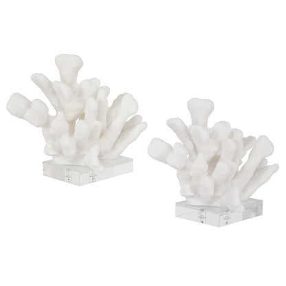 Coral Blanco Bookends - Set of 2