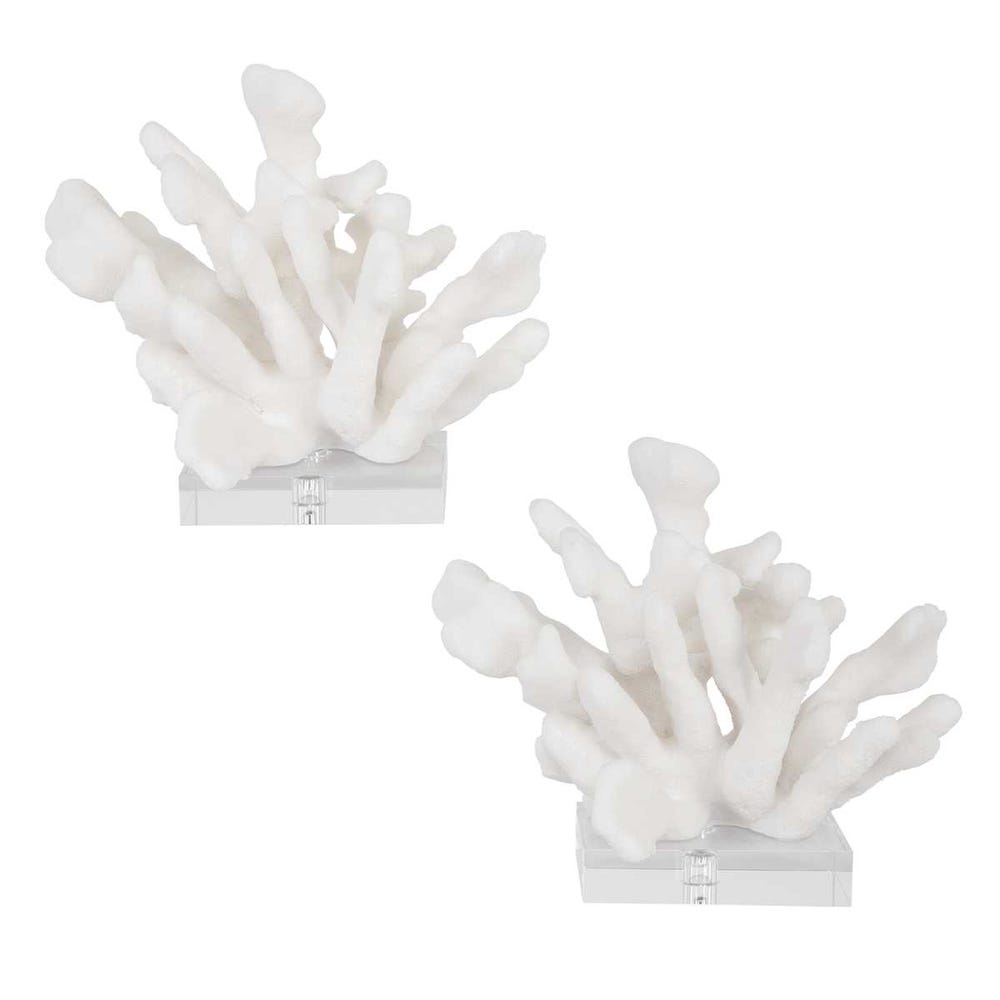 Coral Blanco Bookends - Set of 2