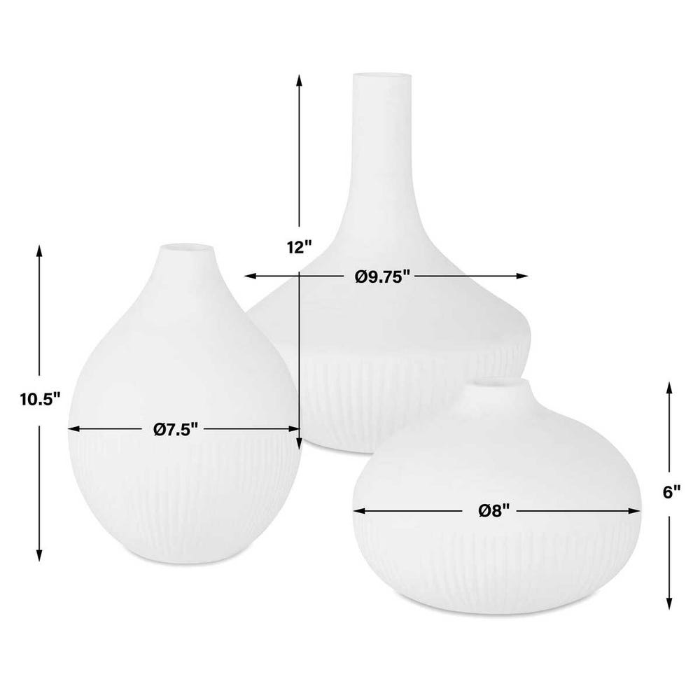 Cavour 12 in. Vases - Set of 3