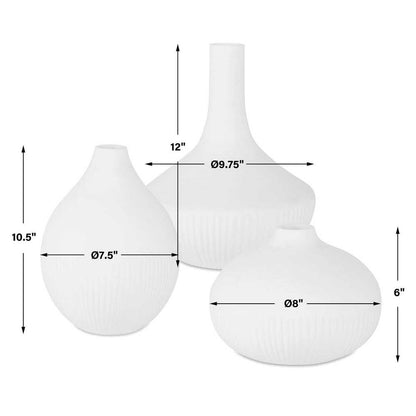 Cavour 12 in. Vases - Set of 3