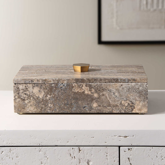 Nazario Travertine Natural Stone Box