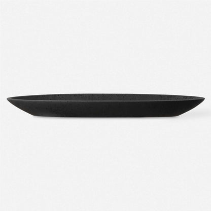 Noale Black Cast Stone Bowl