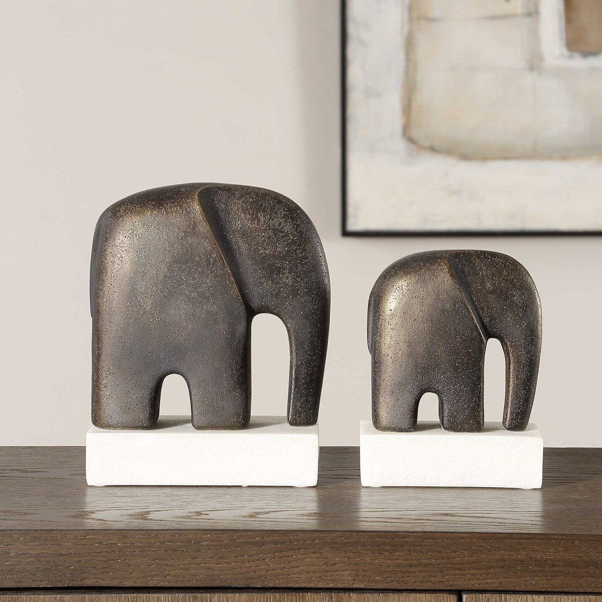 Tornano Elephant Sculptures - Set of 2