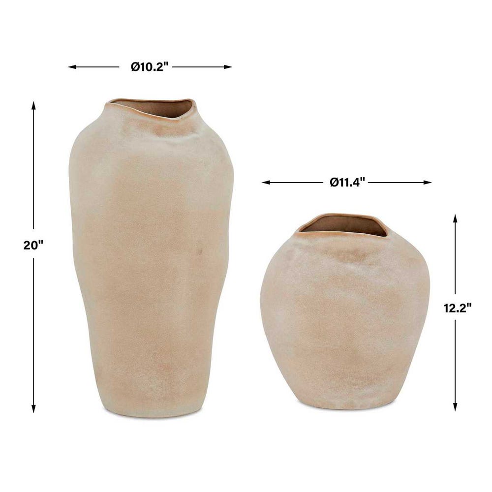 Verona Earthenware Outdoor Vases - Set of 2