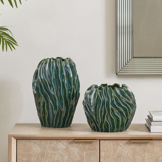 Collalbo Ceramic Outdoor Vase - Set of 2