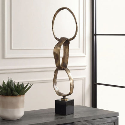 Ulmi Black Marble Base Sculpture