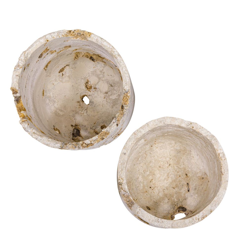 Carvico Natural Stone Outdoor Vase - Set of 2