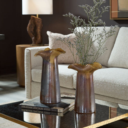 Udinese Glass Vases - Set of 2