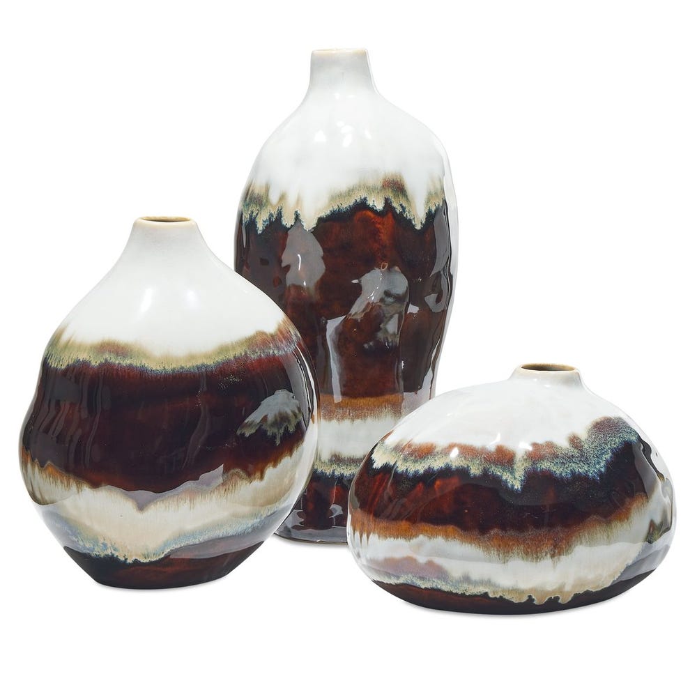 Mascia Ceramic Outdoor Vases - Set of 3