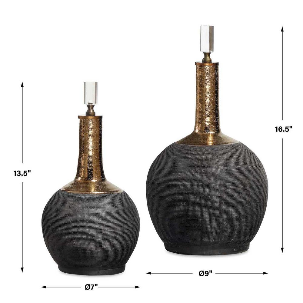 Matte Black Ceramic Bottles