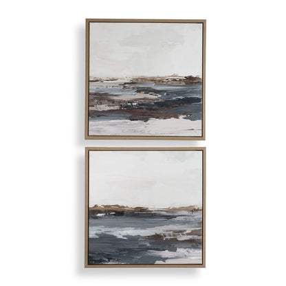 Soft Divide 26 in. Framed Canvases - Set of 2