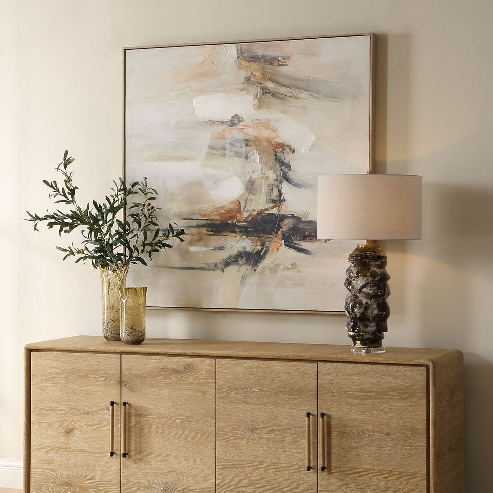 Rust and Rain 51 in. Hand Painted Canvas