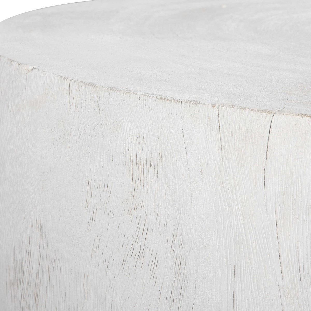 Bubano 24 in. Suar Wood Coffee Table - White