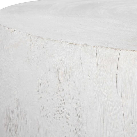 Bubano 24 in. Natural Wood Coffee Table - White