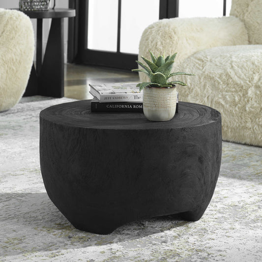 Bubano 24 in. Suar Wood Coffee Table - Black