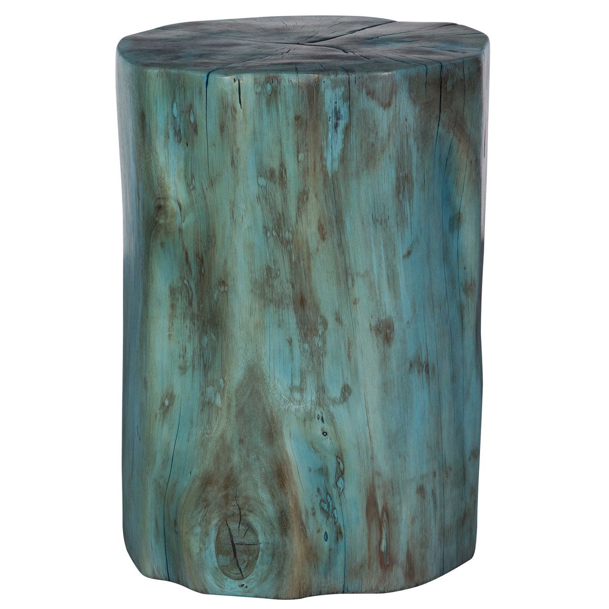 Ancarano 20 in. Tamarind Wood Accent Table - Blue