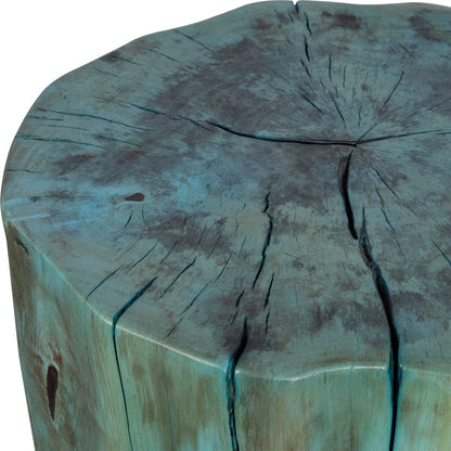 Ancarano 20 in. Tamarind Wood Accent Table - Blue