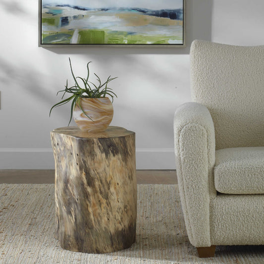 Ancarano 20 in. Tamarind Wood Accent Table - Natural