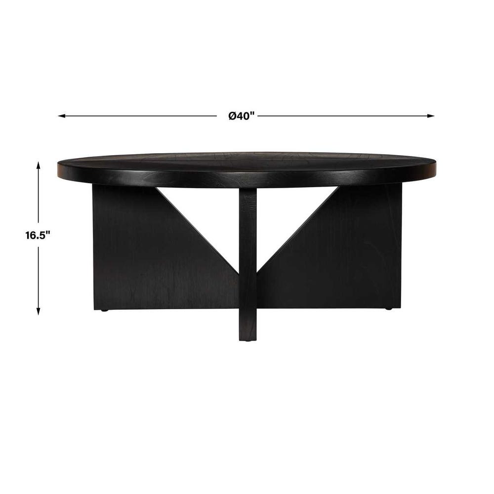 Barano 40 in. Dark Espresso Wood Coffee Table