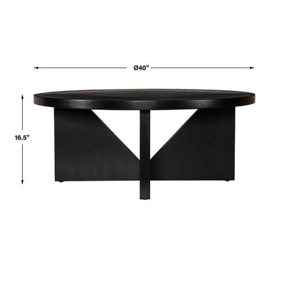 Barano 40 in. Dark Espresso Wood Coffee Table