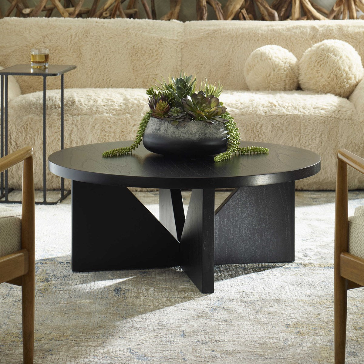 Barano 40 in. Dark Espresso Wood Coffee Table