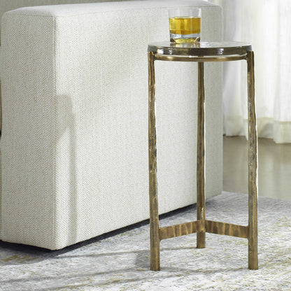 Calabro 23 in. Glass Top Accent Table