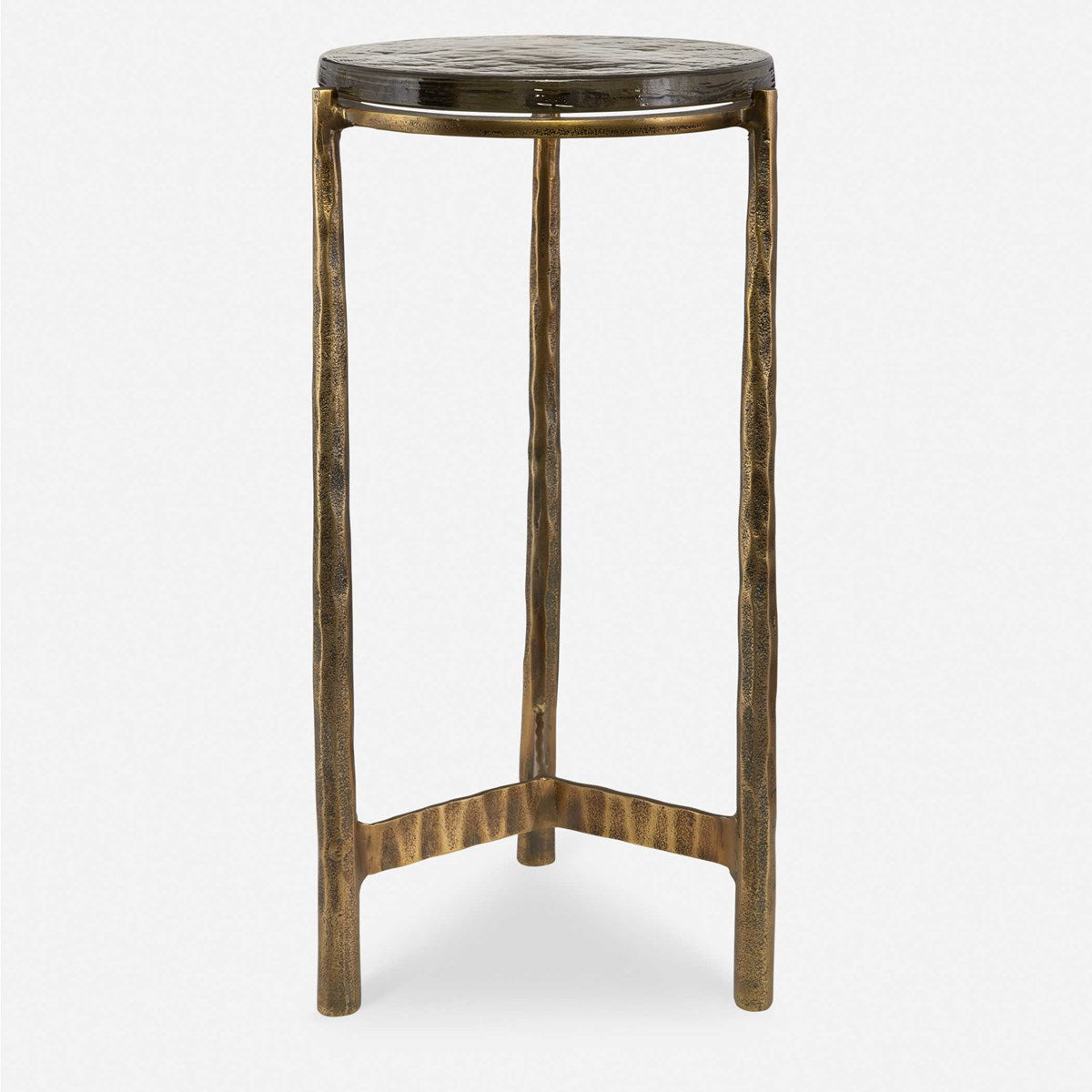 Calabro 23 in. Glass Top Accent Table