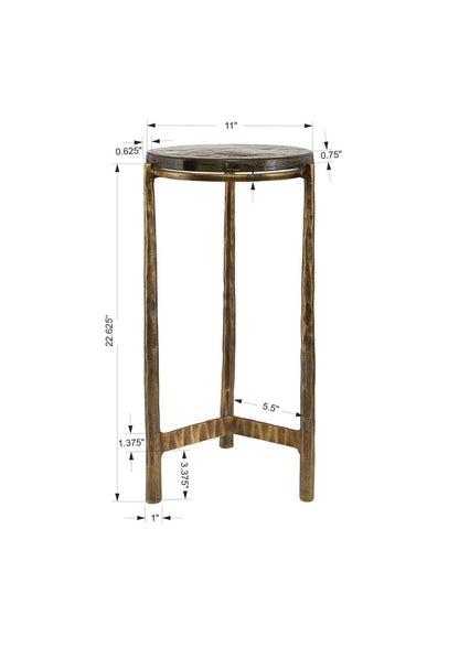 Calabro 23 in. Glass Top Accent Table