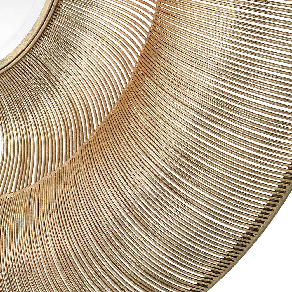 Cinquale 42 in. Curved Iron Frame Mirror