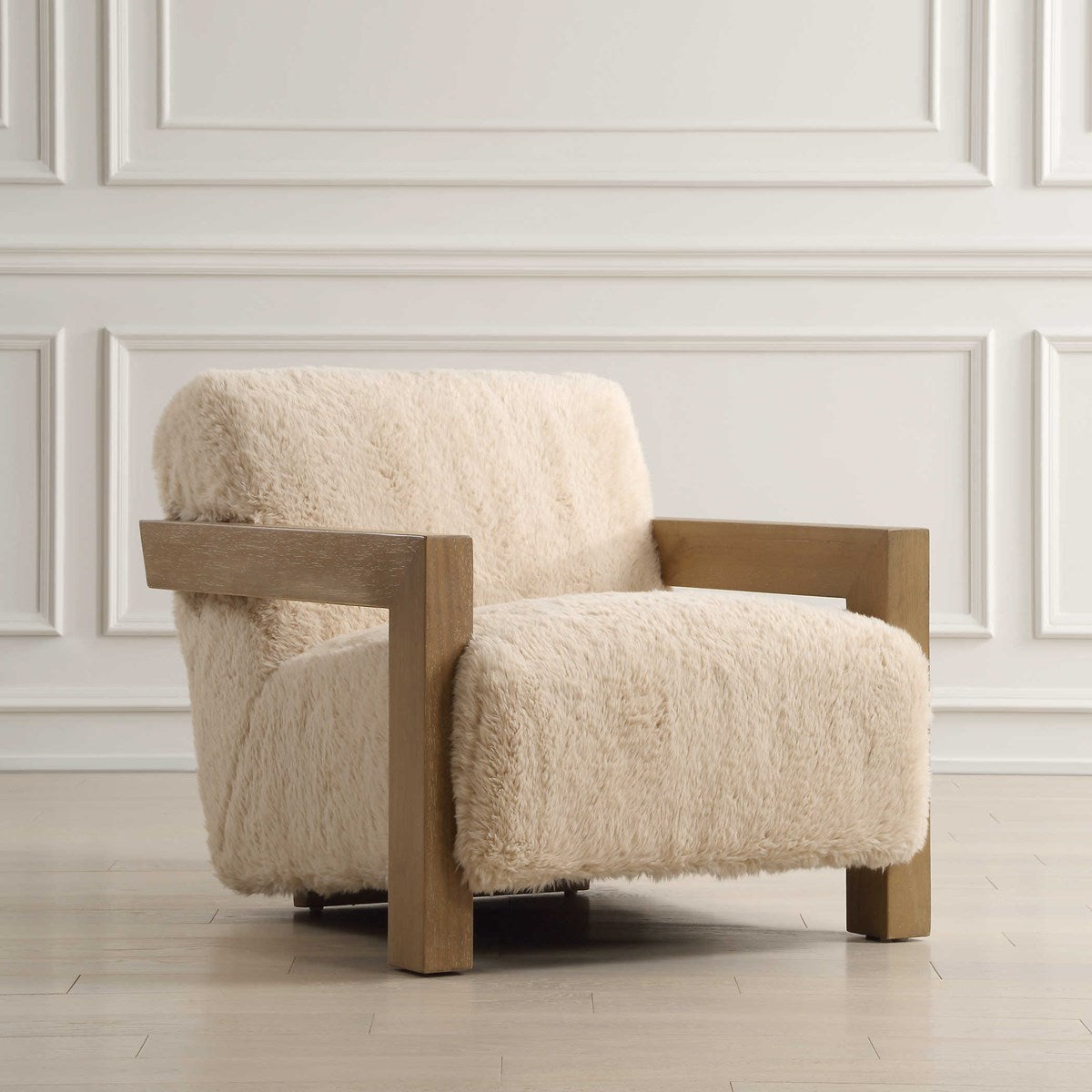 Corsano Faux Sheepskin Accent Chair