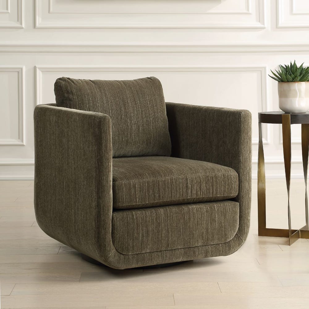 Vasto Upholstered Swivel Chair - Herb