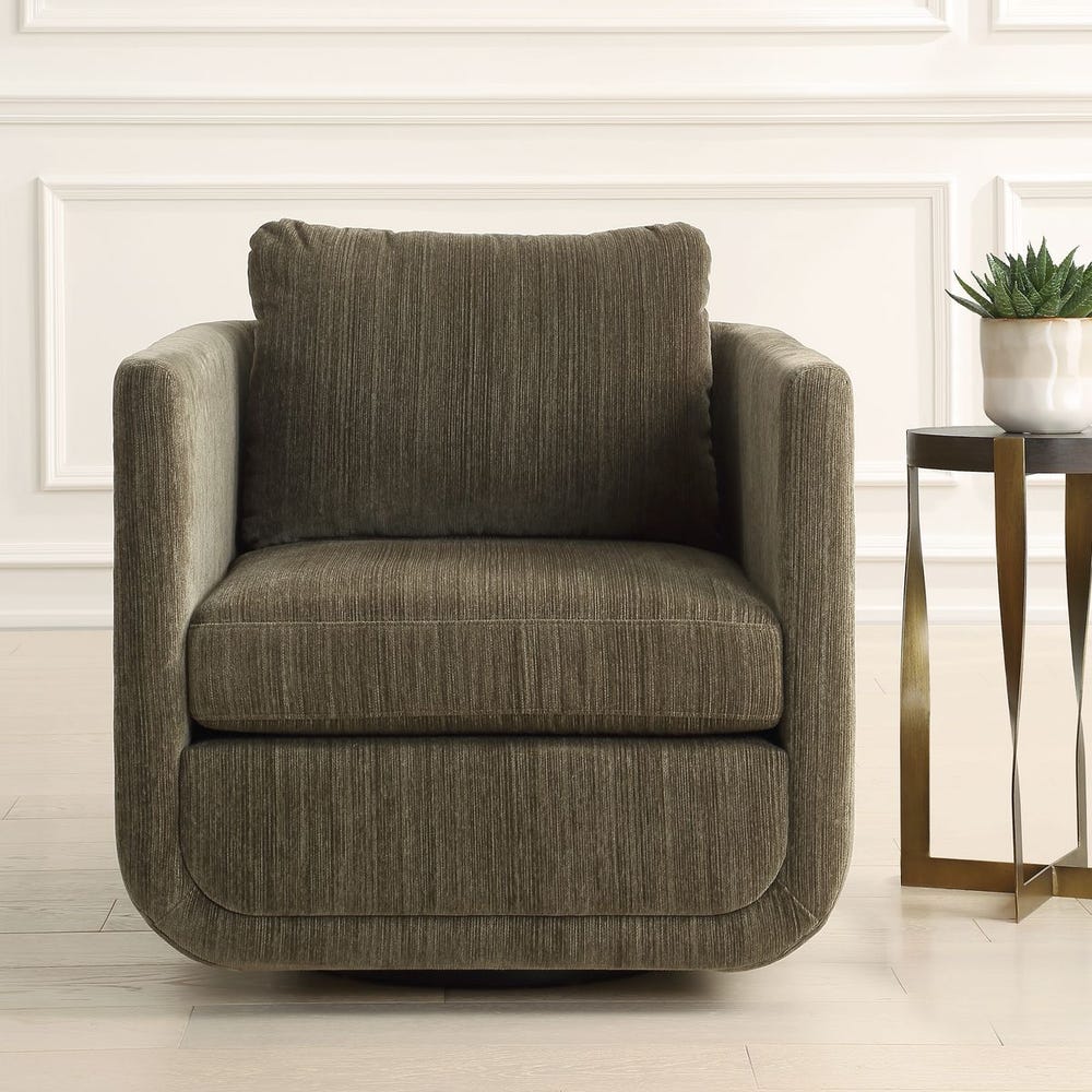 Vasto Upholstered Swivel Chair - Herb