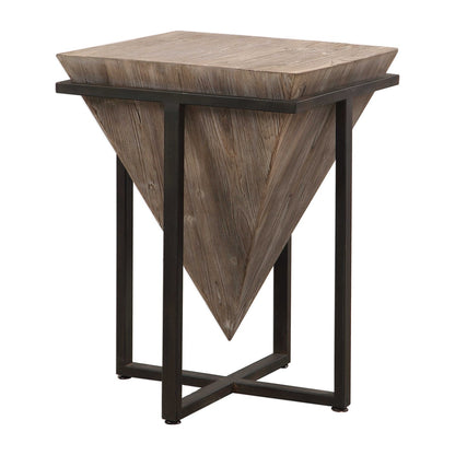 Ciara 25 in. Aged Wood Accent Table