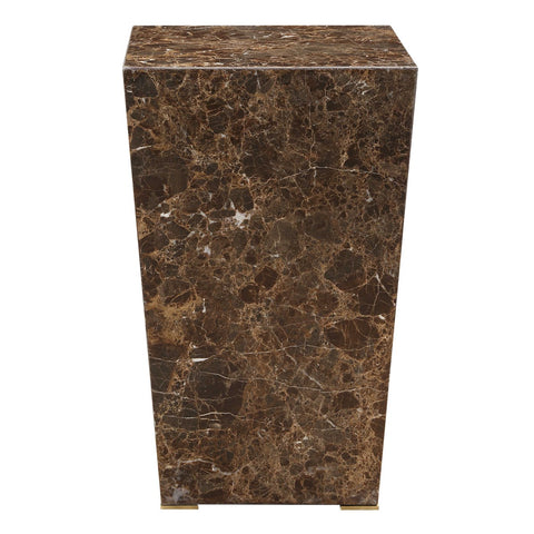 Viterbo 23 in. Natural Marble Accent Table