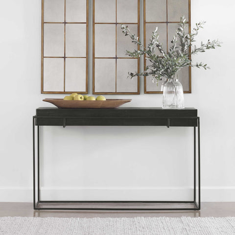 Oxidized Black 55 in. Console Table