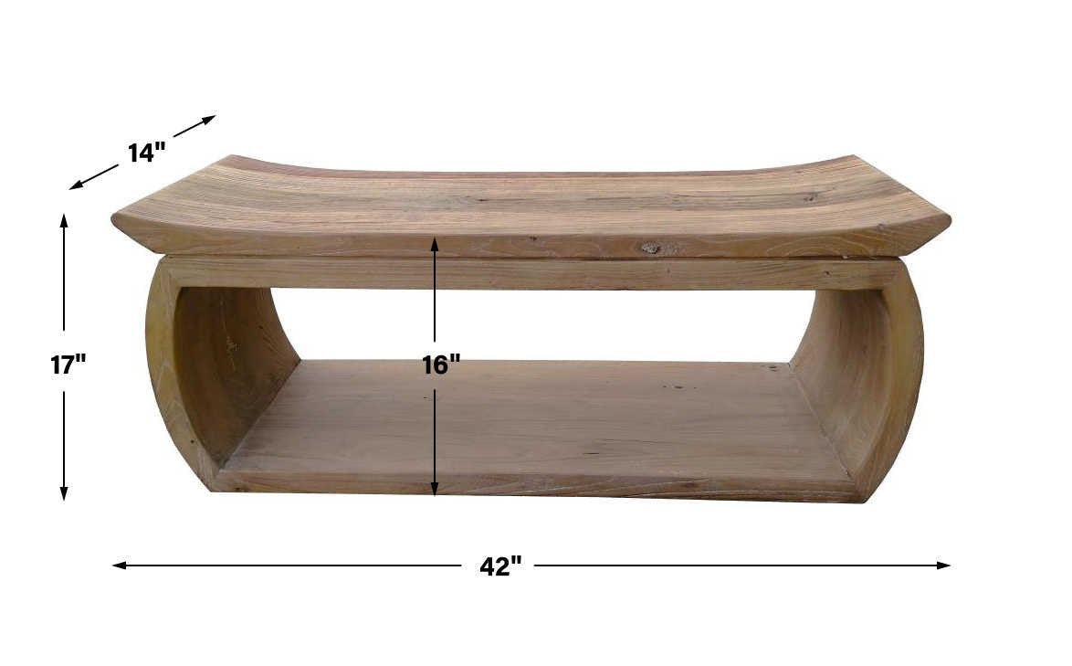 Acri Elm Wood Bench