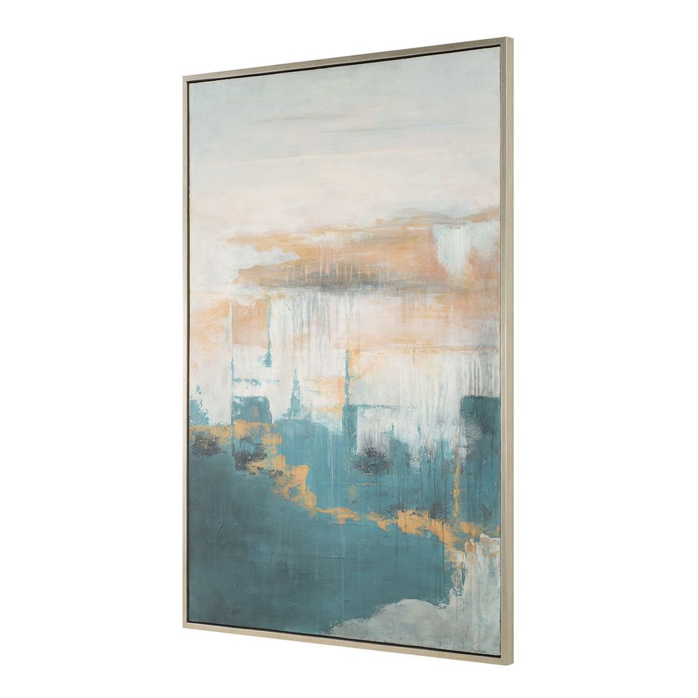 Ocean Whisper 62 in. Hand Painted Canvas