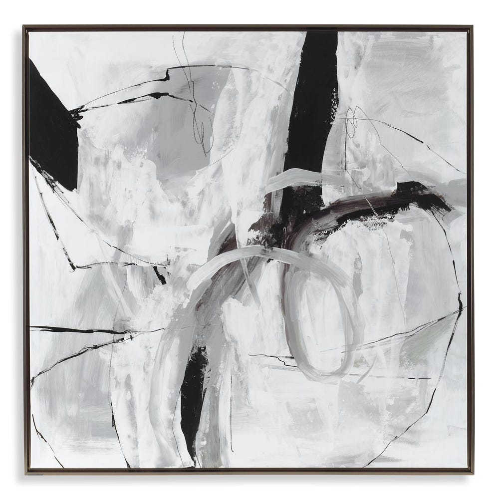 Ember Veil 56 in. Framed Canvas