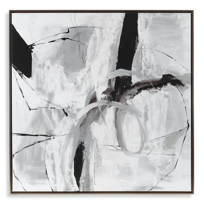 Ember Veil 56 in. Framed Canvas