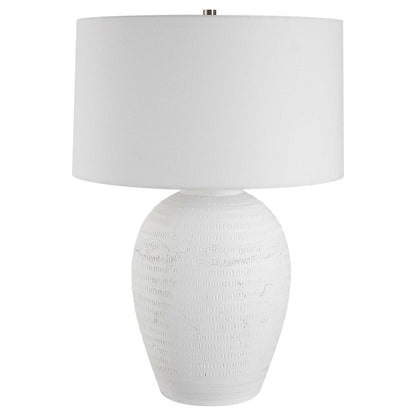 Mazara 29 in. Hand Carved Ceramic Table Lamp