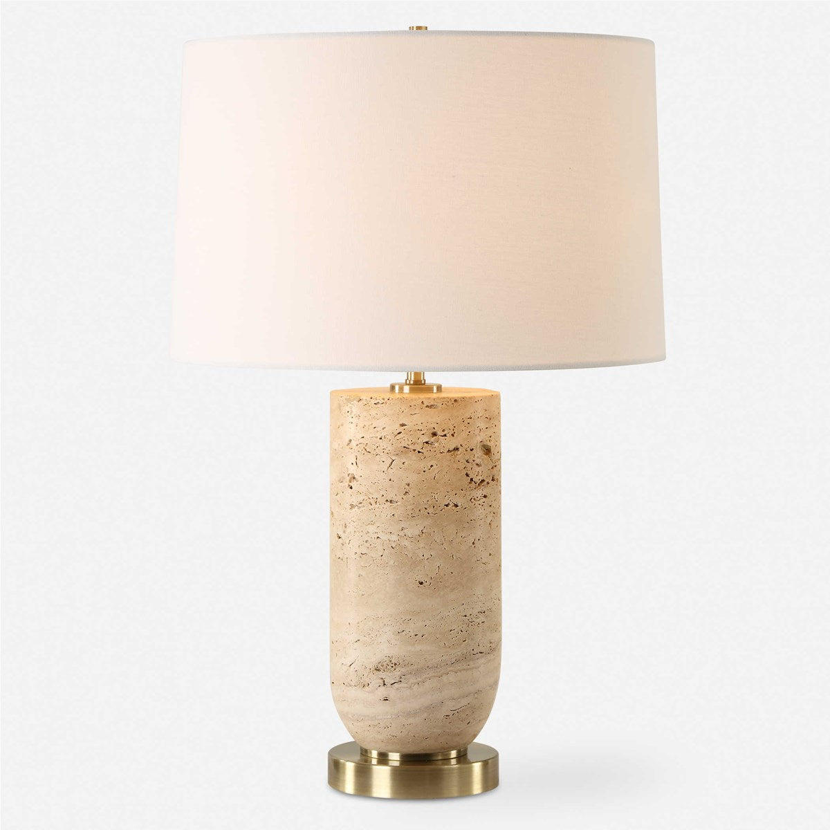 Lasnigo 25 in. Travertine Table Lamp