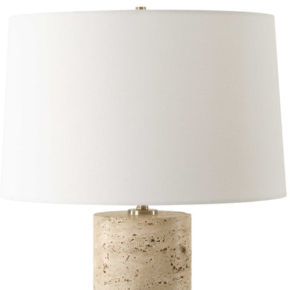 Lasnigo 25 in. Travertine Table Lamp