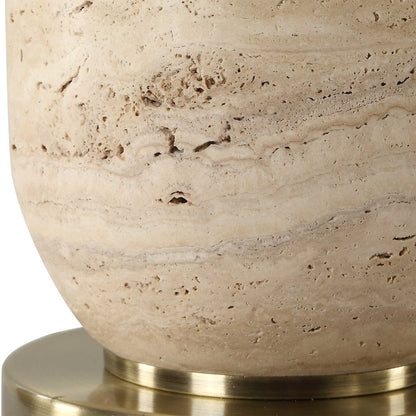 Lasnigo 25 in. Travertine Table Lamp